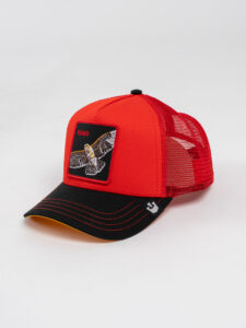 GOORIN BROS Cappellino rosso con visiera e patch nera con stampa SQUAD (2)