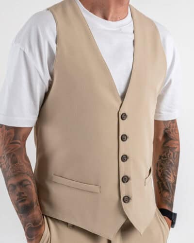 IMPERIAL Gilet da abito L810JBQ Beige 4 Nuovi Arrivi