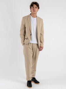 IMPERIAL Pantalone da abito con gamba morbida e coulisse in vita PC8QJBQ Beige (1)