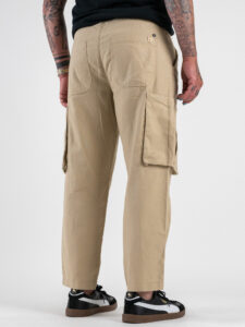 IMPURE Pantalone cargo in misto lino con coulisse in vita RAMON MLNC68 Desert (1)