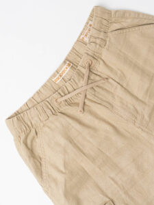 IMPURE Pantalone cargo in misto lino con coulisse in vita RAMON MLNC68 Desert (2)
