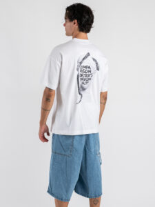 INDEPENDENT REPUBLIC T-shirt boxy fit con stampa COMPARISON Bianco (2)