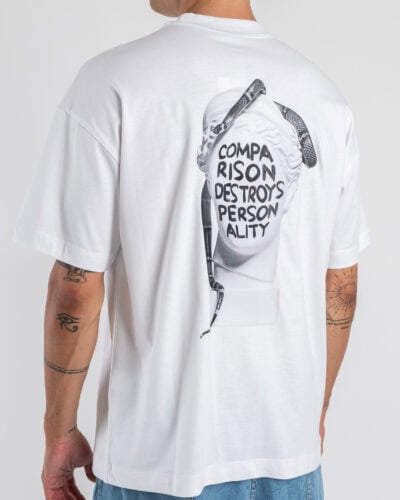 INDEPENDENT REPUBLIC T shirt boxy fit con stampa COMPARISON Bianco 3 Nuovi Arrivi
