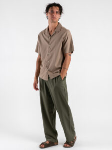 ONLY&SONS Camicia a mezza manica in cotone DILEM 22033778 Fossil (2)