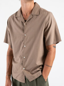 ONLY&SONS Camicia a mezza manica in cotone DILEM 22033778 Fossil (3)