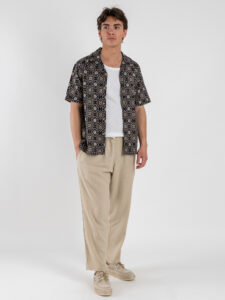 ONLY&SONS Camicia misto lino a mezze maniche in fantasia CAIDEN 22032833 CorkLisabon (2)