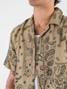 ONLY&SONS Camicia misto lino a mezze maniche in fantasia CAIDEN 22032833 TwillBandana (1)