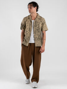 ONLY&SONS Camicia misto lino a mezze maniche in fantasia CAIDEN 22032833 TwillBandana (3)