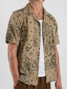ONLY&SONS Camicia misto lino a mezze maniche in fantasia CAIDEN 22032833 TwillBandana (4)