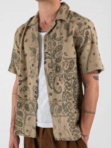 ONLY&SONS Camicia misto lino a mezze maniche in fantasia CAIDEN 22032833 TwillBandana (5)