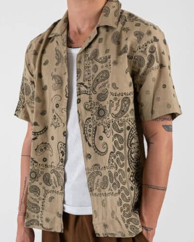ONLYSONS Camicia misto lino a mezze maniche in fantasia CAIDEN 22032833 TwillBandana 5 Home
