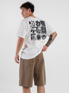 ONLY&SONS T-shirt over con stampa flores fronteretro TRISTAN 22035827 Bright White (4)