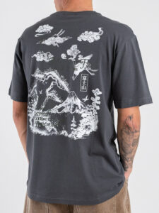 ONLY&SONS T-shirt over con stampa mount fronteretro TRISTAN 22035827 Grey Pinstripe (1)