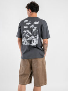 ONLY&SONS T-shirt over con stampa mount fronteretro TRISTAN 22035827 Grey Pinstripe (5)