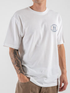 ONLY&SONS T-shirt over con stampa rain fronteretro TRISTAN 22035827 Bright White (2)
