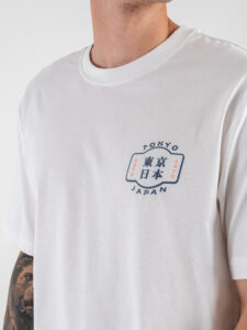 ONLY&SONS T-shirt over con stampa rain fronteretro TRISTAN 22035827 Bright White (4)