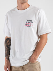 ONLY&SONS T-shirt over con stampa slice fronteretro TRISTAN 22035827 Bright White (3)