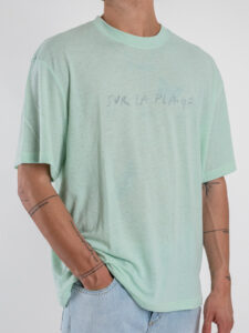 ONLY&SONS T-shirt over con stampa sul retro a rovescio LEON 22033666 Birds Egg Green (3)