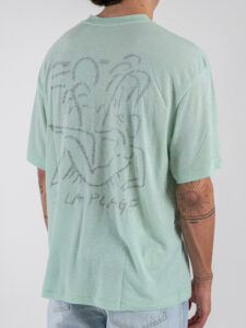 ONLY&SONS T-shirt over con stampa sul retro a rovescio LEON 22033666 Birds Egg Green (4)