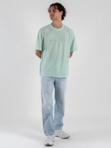 ONLY&SONS T-shirt over con stampa sul retro a rovescio LEON 22033666 Birds Egg Green (5)