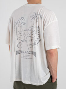 ONLY&SONS T-shirt over con stampa sul retro a rovescio LEON 22033666 Cloud Dancer (1)