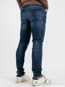 OVER-D Jeans slim azzurro senza rotture D12 Azzurro (6)