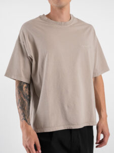 SUPERCULTURE T-shirt boxy fit con ricamo A1153 Avorio (2)
