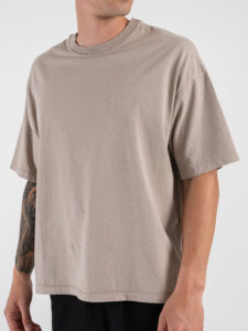 SUPERCULTURE T-shirt boxy fit con ricamo A1153 Avorio (5)
