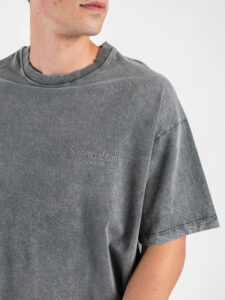 SUPERCULTURE T-shirt boxy fit con ricamo A1153 Grigio (1)