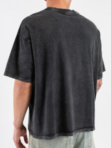 SUPERCULTURE T-shirt boxy fit con ricamo A1153 Nero (3)