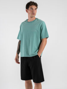 SUPERCULTURE T-shirt boxy fit con ricamo A1153 Verde (5)