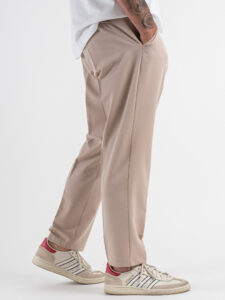 Abito regular leggero in poliviscosa con Giacca un bottone + Pantalone cropped TKN028 Cammello (1)