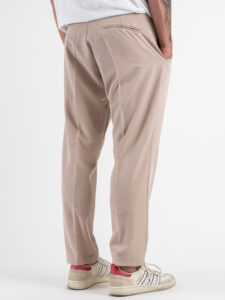 Abito regular leggero in poliviscosa con Giacca un bottone + Pantalone cropped TKN028 Cammello