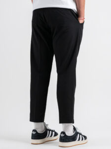 Abito regular leggero in poliviscosa con Giacca un bottone + Pantalone cropped TKN028 Nero (1)