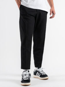 Abito regular leggero in poliviscosa con Giacca un bottone + Pantalone cropped TKN028 Nero (11)