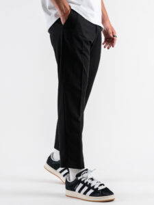Abito regular leggero in poliviscosa con Giacca un bottone + Pantalone cropped TKN028 Nero (12)