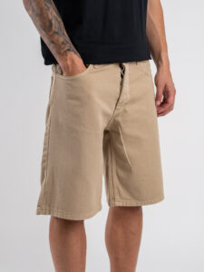 Bermuda in jeans baggy BULL Beige (4)