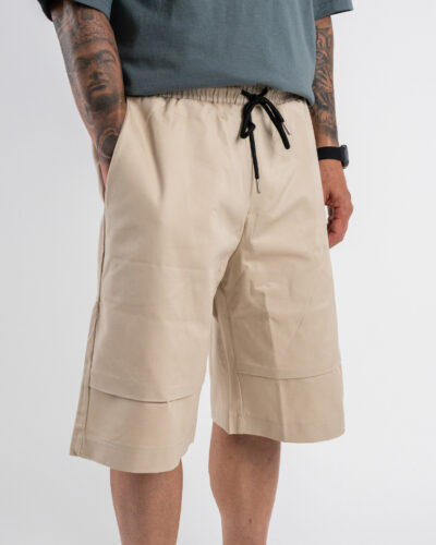 Bermuda tasconato con coulisse in vita PDP051 Beige 4 Nuovi Arrivi