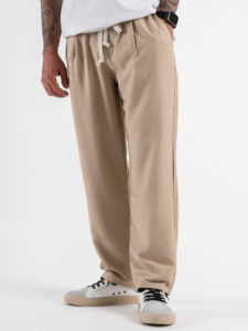 Coordinato leggero con pantalone cropped+giacca doppiopetto SN666 Beige (1)