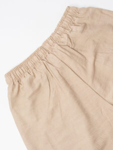 Coordinato leggero con pantalone cropped+giacca doppiopetto SN666 Beige (11)