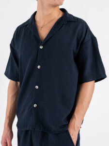 Coordinato regular con Camicia MM+Bermuda JAM Blu (5)