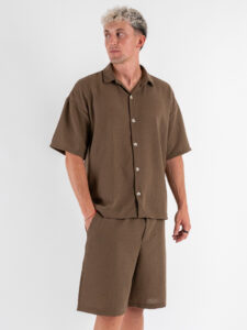 Coordinato regular con Camicia MM+Bermuda JAM Marrone (2)