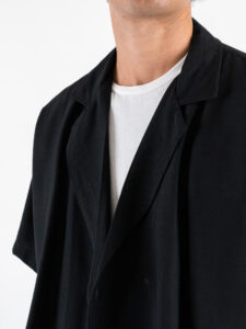 Coordinato regular con Giacca a MM + Pantalone lungo cropped SN666 Nero (5)