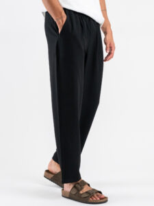 Coordinato regular con Giacca a MM + Pantalone lungo cropped SN666 Nero (8)