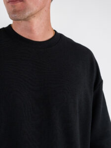 Coordinato regular con t-shirt +bermuda lavorato L815120 Black (4)