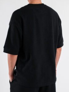 Coordinato regular con t-shirt +bermuda lavorato L815120 Black (6)