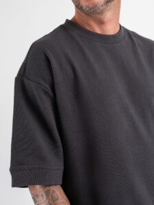 Coordinato regular con t-shirt +bermuda lavorato L815120 Dark Grey (6)