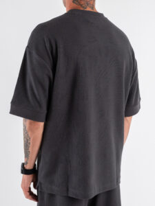 Coordinato regular con t-shirt +bermuda lavorato L815120 Dark Grey (7)