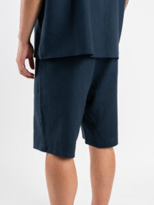 ESTASI Bermuda regular in misto lino VALVERDE Blu (3)