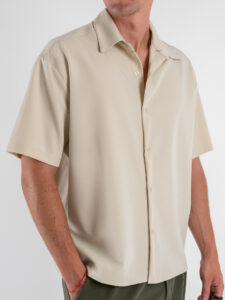 ESTASI Camicia regular MM con colletto YAMALSANE’ Beige (5)